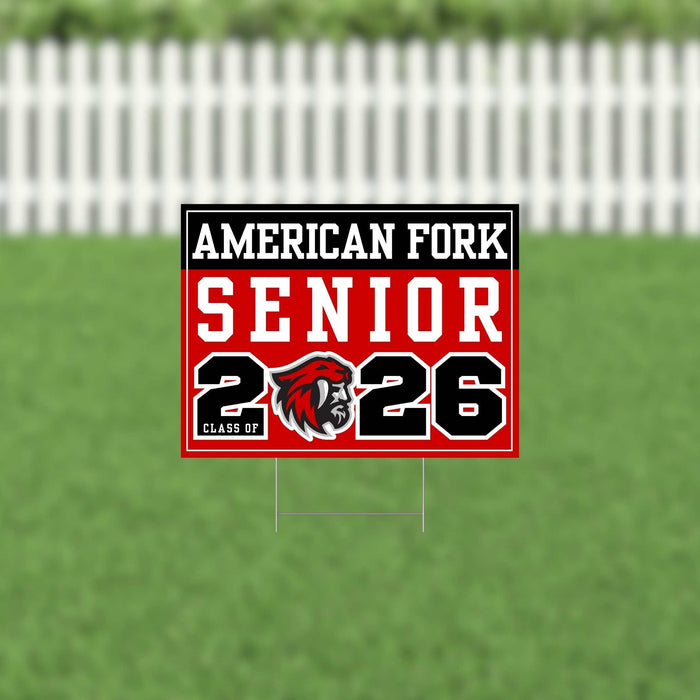 Amrcn Frk UT  2026 Senior Yard Sign | 1ct