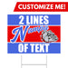 A 24" x 18" Nampa High School Custom Yard Sign.