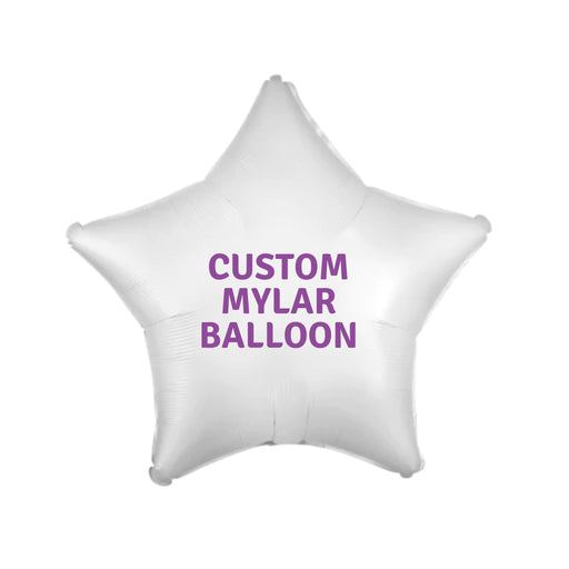 Custom Image White Mylar Star Balloon 18" | 1ct - Zurchers
