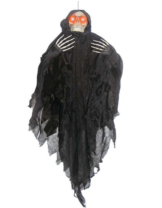 Hanging Light-Up Black Reaper Halloween Decoration | 1ct