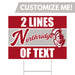 A 24" x 18 Northridge High School Custom Yard Sign.
