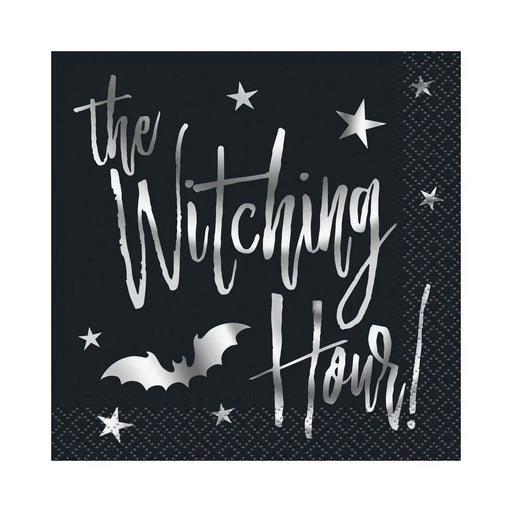 Halloween Silver Bats Beverage Napkins | 20ct - Zurchers
