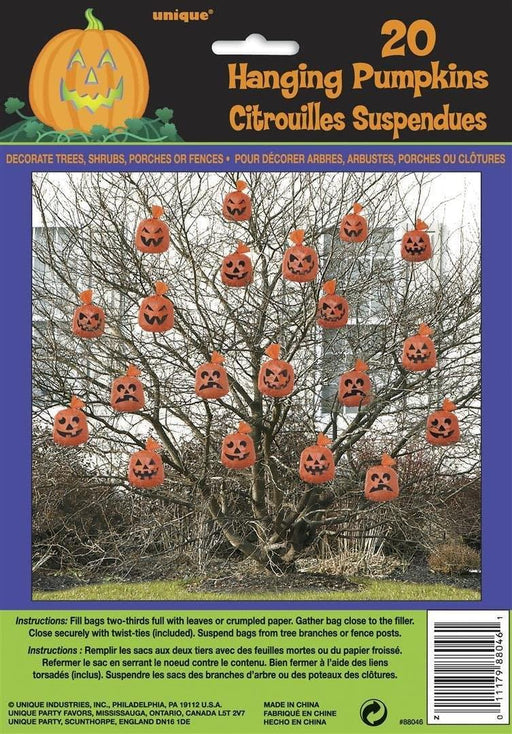 Halloween Pumpkin Hanging Leaf Bag | 20pcs - Zurchers