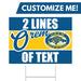 A 24" x 18" Orem High School Custom Yard Sign.