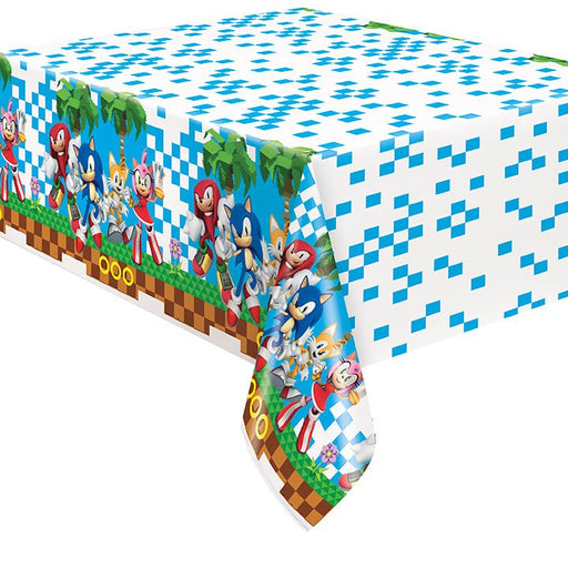 Sonic The Hedgehog Plastic Table Cover 54" x 84" | 1 ct - Zurchers