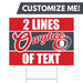 A 24" x 18" Owyhee High School Custom Yard Sign.