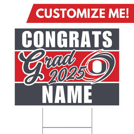 A  24" x 18" Owyhee High School Custom Grad Yard Sign.
