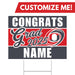 A  24" x 18" Owyhee High School Custom Grad Yard Sign.