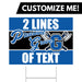 A 24" x 18" Pleasant Grove High School Custom Yard Sign.