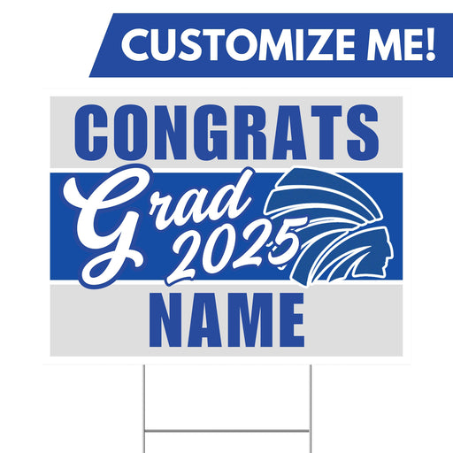 A 24" x 18" Preston High School Custom Grad Yard Sign.