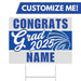 A 24" x 18" Preston High School Custom Grad Yard Sign.