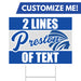 A 24" x 18" Preston High School Custom Yard Sign.