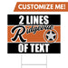 A 24" x 18"  Ridgevue High School Custom Yard Sign.