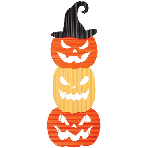 Halloween Jack - o - lantern Stack Metal Sign | 1ct - Zurchers