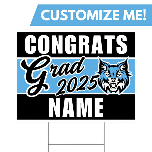 A 24" x 18" Sky View High School Custom Grad Yard Sign.