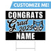 A 24" x 18" Sky View High School Custom Grad Yard Sign.