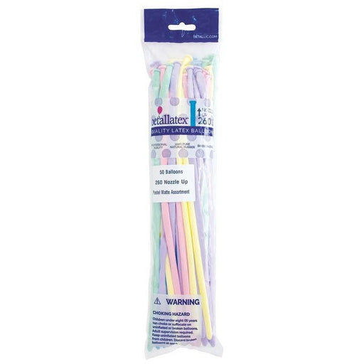 260 Sempertex Latex Balloon Pack, Pastel Matte Assortment | 50 ct - Zurchers