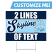 A 24" x 18" Skyline High School ID Custom Yard Sign.