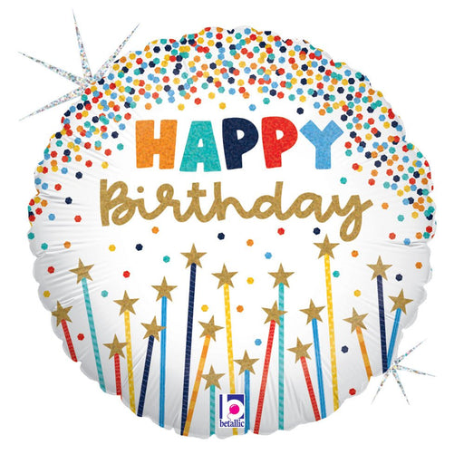 Happy Birthday Star Candles Mylar Balloon, 18" | 1 ct - Zurchers