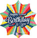 Birthday Bursting Colors Mylar Balloon, 18" | 1 ct - Zurchers
