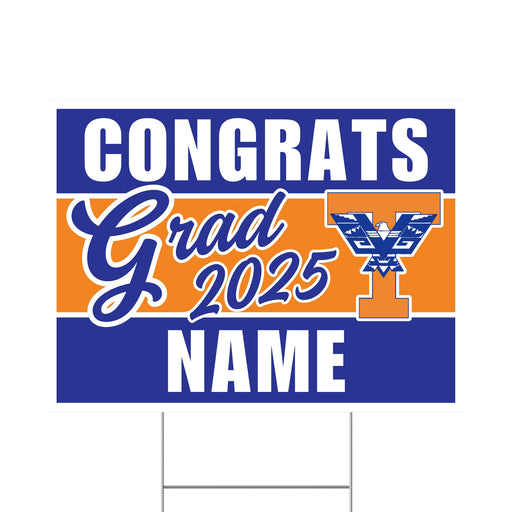 A 24" x 18" Timpview High School Custom Grad Yard Sign.