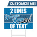 A 24" x 18" Thunder Ridge High School Custom Yard Sign.