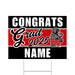 A 24" x 18" West High High School Custom Grad Yard Sign.