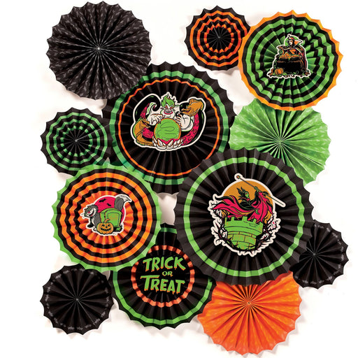 Halloween Disney Villains Paper Fan Decoration Kit | 1kit - Zurchers