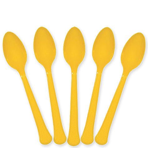 Yellow Sunshine Plastic Spoons | 20ct - Zurchers