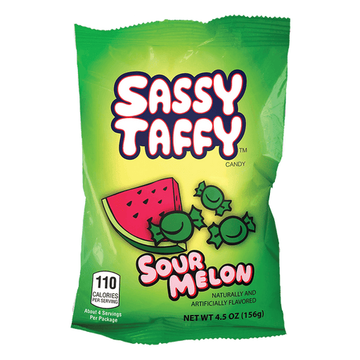 Sassy Sour Watermelon Salt Water Taffy 4.5oz | 1 ct - Zurchers
