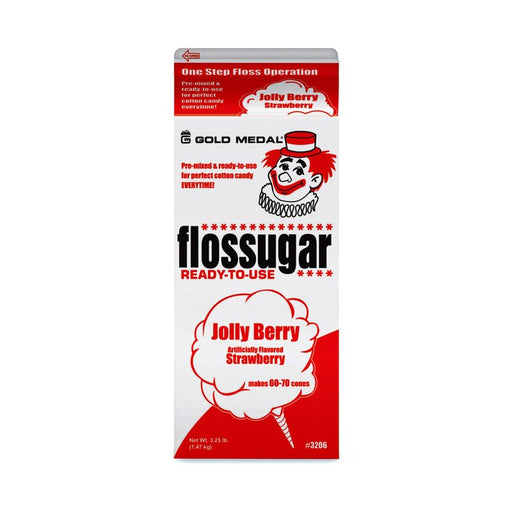 Jolly Berry Strawberry Floss Sugar, 3.25 lbs | 1ct - Zurchers