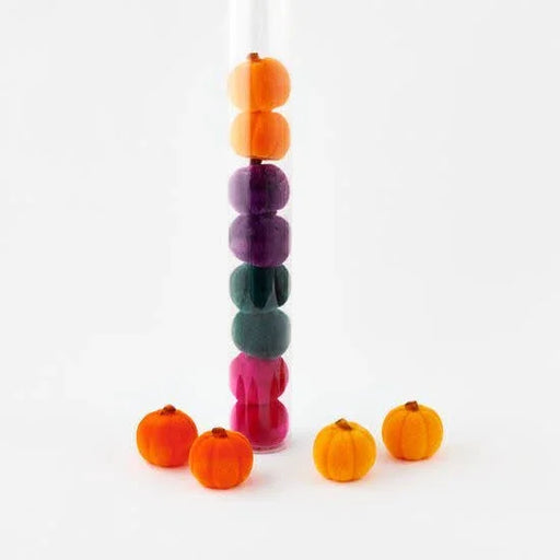 3.25in Small Flocked Pumpkins 12pk | 1ct - Zurchers