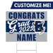 A 24" x 18" Bingham Custom High School Custom Grad Yard Sign.