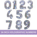 Holographic Jumbo Number Balloons 34" - Zurchers