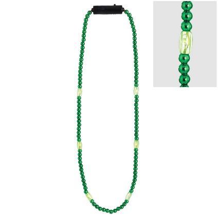 Light - Up LED Green Bead Necklace 34" | 1 ct - Zurchers