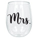Mrs. Stemless Wine Glass | 1ct - Zurchers
