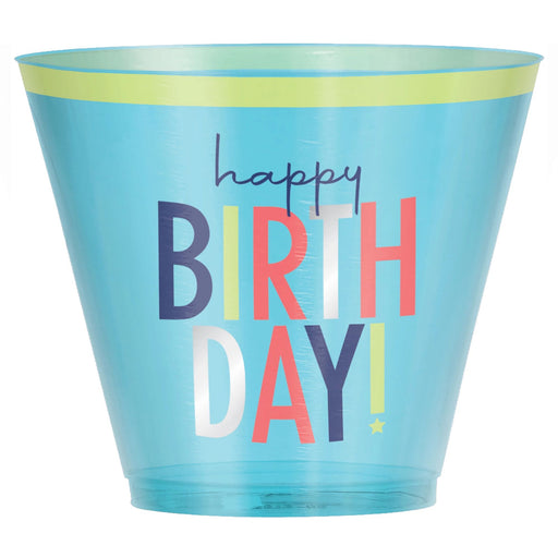 Modern Birthday Plastic Cups, 9 oz. | 30 ct - Zurchers