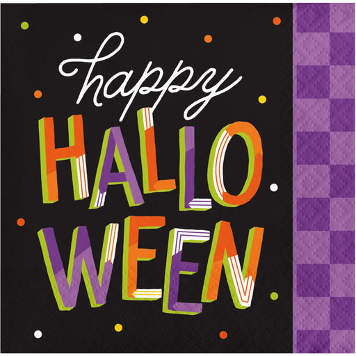 Halloween Retro Happy Halloween Beverage Napkins | 16 ct - Zurchers