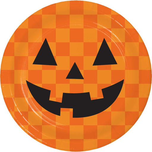 Halloween Jack - O - Lantern Paper Dessert Plates 7" | 8 ct - Zurchers