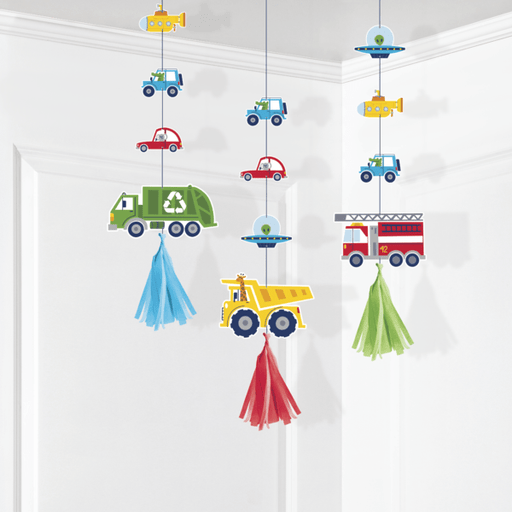 Transportation Time Hanging Decorations | 3 ct - Zurchers