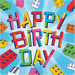 Block Bash Happy Birthday Lunch Napkins | 16 ct - Zurchers
