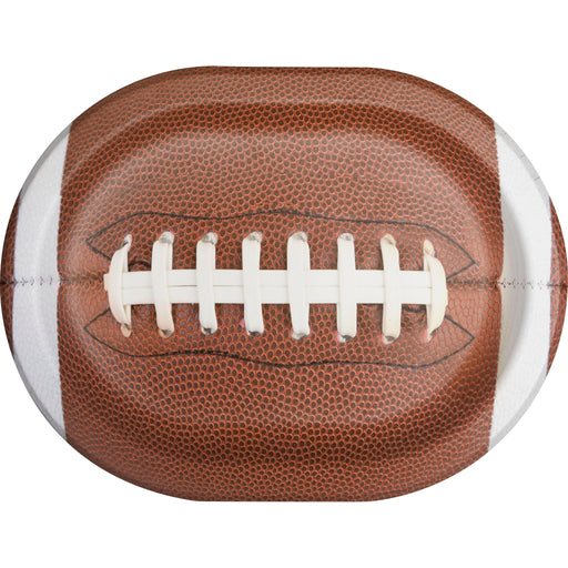 Football Oval Platter Paper Plates 12" | 8 ct - Zurchers