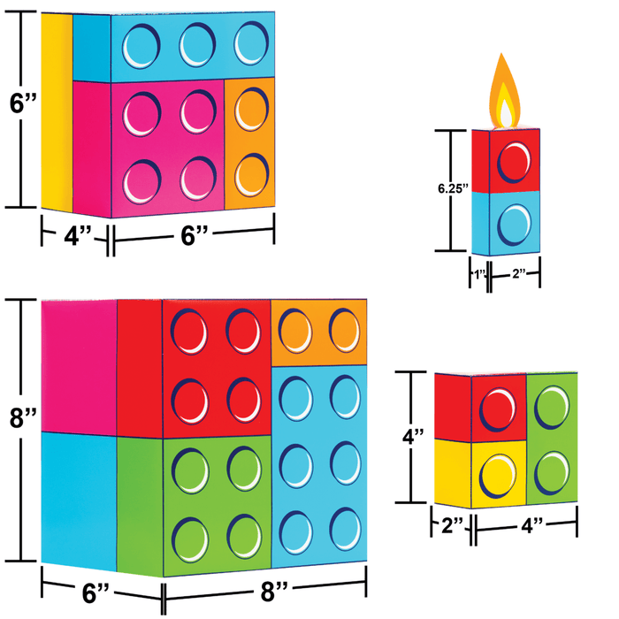 Block Bash 3D Centerpiece | 4 pcs - Zurchers