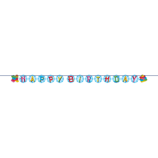 Block Bash Happy Birthday Banner | 1 ct - Zurchers