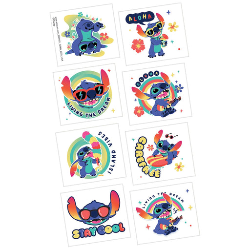 Stitch Aloha Temporary Tattoos, 2" x 1 3/4" | 8 ct - Zurchers