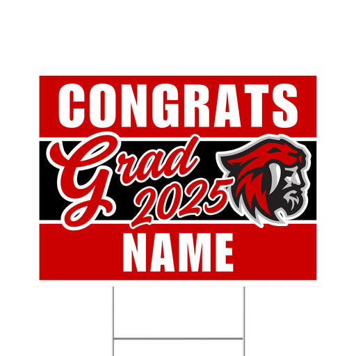 A  24" x 18" American Fork High School Grad Yard Sign.