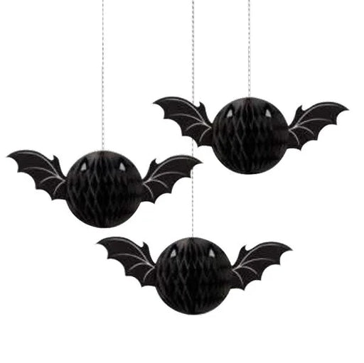 Halloween Bat Honeycomb Hanging Decorations | 3ct - Zurchers