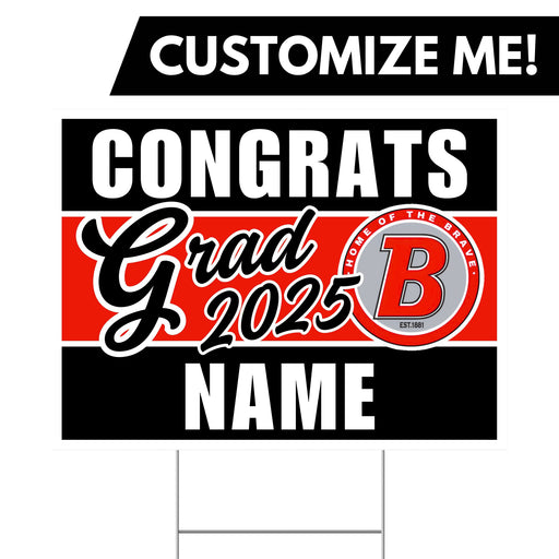 A Boise High School Custom Grad Yard Sign 24" x 18".