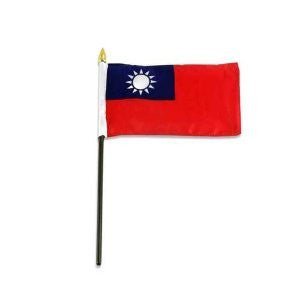 Taiwan Flag with Stick | 4" x 6" - Zurchers