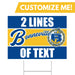 A Bonneville High School UT Custom Yard Sign 24" x 18".